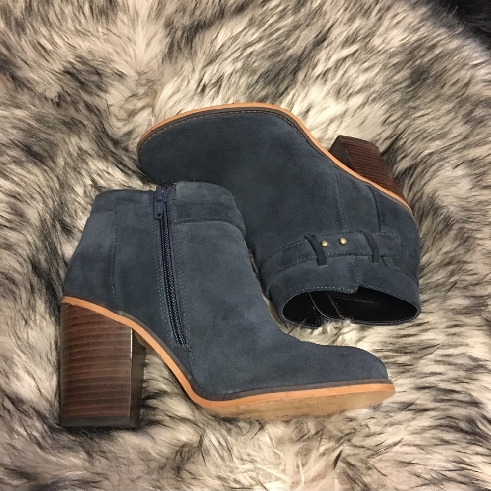 Sole Society Navy Booties 3” Heel